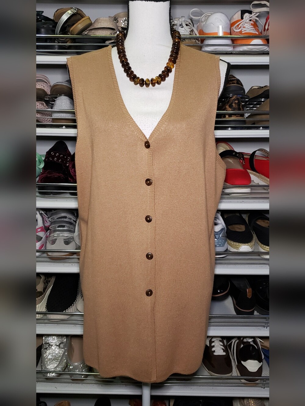 Liz Claiborne Tan Sweater Vest